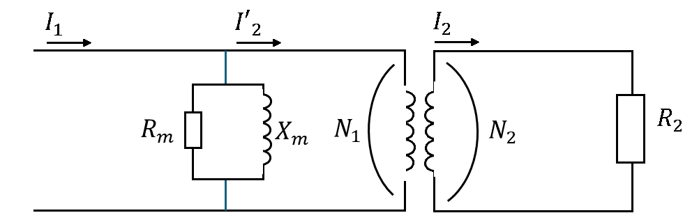Current Transformer Equivalent Circuit Model Diagram